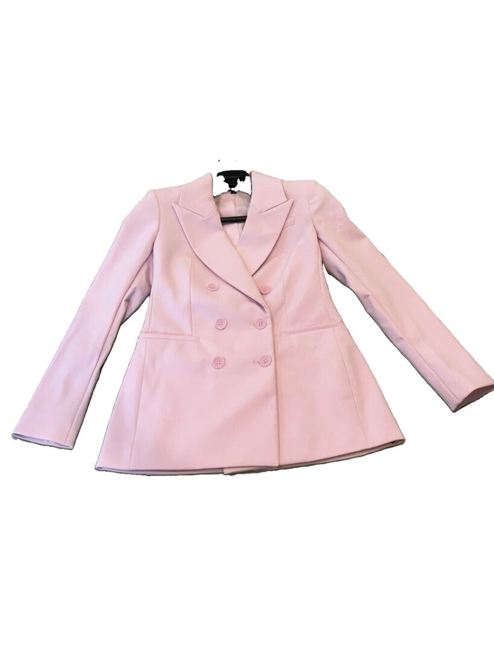 Express Jacket & Garment Bag Women  XS Pink Blazer Double Breasted Long Sleeves